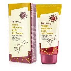 Сонцезахисний крем із равликовим муцином Farmstay Visible Difference Snail Sun Cream SPF50PA 70ml