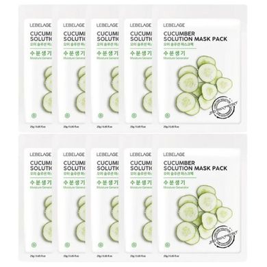 Тканевая маска для лица Lebelage Cucumber Solution Mask 23g