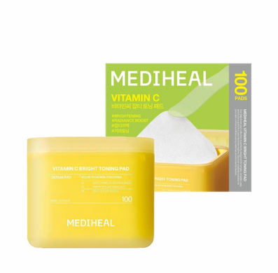 Освітлювальні педи з вітаміном C Mediheal Vitamin C Brightening Pad, 100 шт.