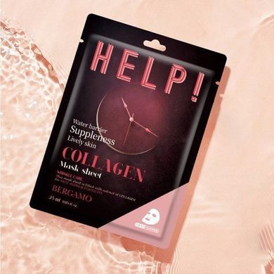 Тканевая маска с коллагеном BERGAMO HELP MASK PACK COLLAGEN 1EA