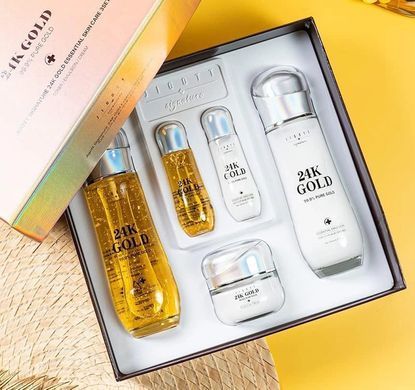 Набір догляду за обличчям Jigott Signature 24K Gold Essential Skin Care 3Set