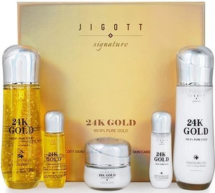 Набір догляду за обличчям Jigott Signature 24K Gold Essential Skin Care 3Set