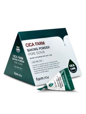 Скраб для обличчя з центеллою FarmStay Cica Farm Baking Powder Pore Scrub 7g