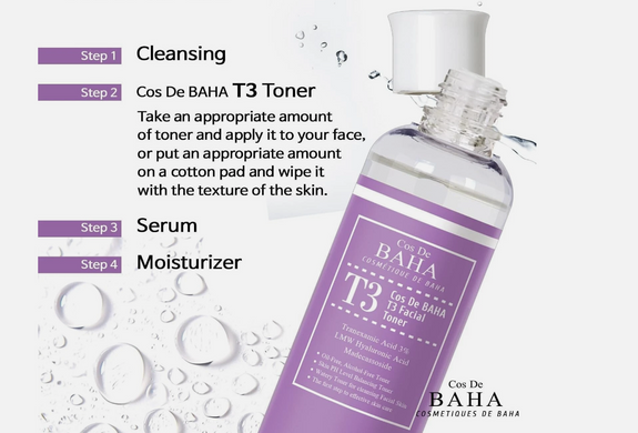 Тонер COSDEBAHA T3 Facial Toner 200ml (T3)