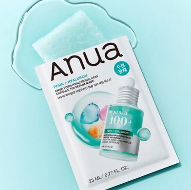 Тканинна маска з PDRN Anua Pdrn Hyaluron 100 Serum Mask