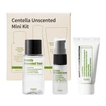 Набір мініатюр з центелою без ефірних олій Purito Centella Unscented Mini Kit (30ml 15ml 12ml)