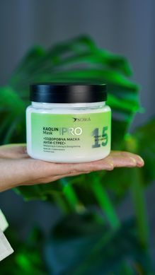 Оздоровительная маска Soika Pro Kaolin Mask Анти-стресс, для всех типов волос, с каолином и 5 растительными экстрактами, 300 мл