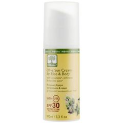 Оливковий сонцезахисний крем для обличчя і тіла Bioselect Olive Sun Cream For Face Body SPF30 100ml