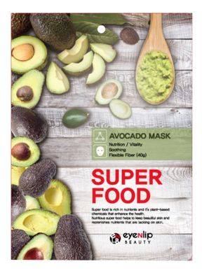 Тканевая маска для лица с экстрактом авокадо Eyenlip Super Food Avocado Mask 23ml