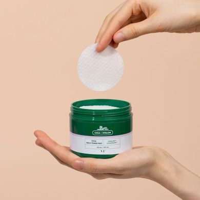 Тонер-педы успокаивающие с экстрактом центели VT Cosmetics Cica Mild Toner Pad 60ea, 130ml