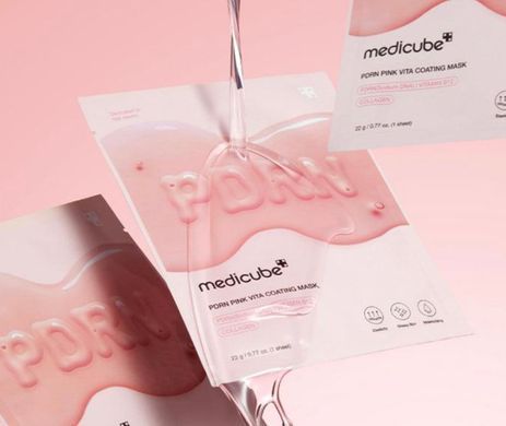 Маска тканинна живильна Medicube Pdrn Pink Vita Coating Mask 22г