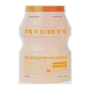 Тканевая йогуртовая маска A'PIEU REAL BIG YOGURT ONE-BOTTLE (MANGO) 21g