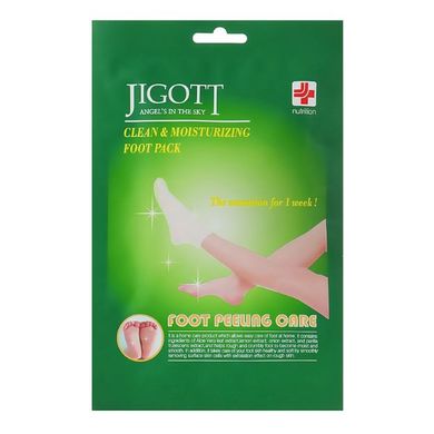 Маска-шкарпетки для пілінгу ніг JIGOTT CLEANMOISTURIZING FOOT PACK