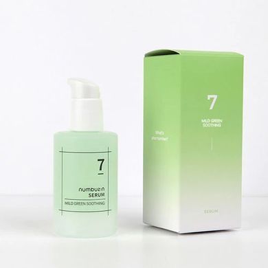 Заспокійлива сироватка для чутливої шкіри обличчя Numbuzin No.7 Mild Green Soothing Serum 50ml