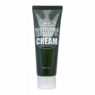 Легкий зволожуючий крем із екстрактом хауттюйнії Derma Factory Houttuynia Cordata 71 Cream 60g