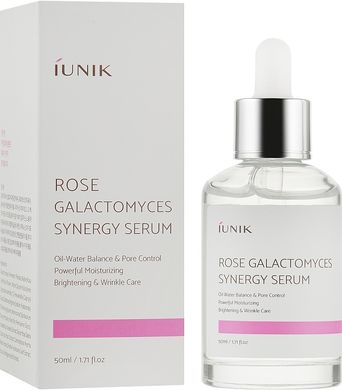 Сыворотка для лица с экстрактом розы и галактомисисом IUNIK Rose Galactomyces Synergy Serum 50ml