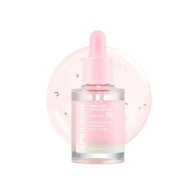 Заспокійлива сироватка для обличчя з алое Aprilskin Pink Aloe Mucin Serum 30ml