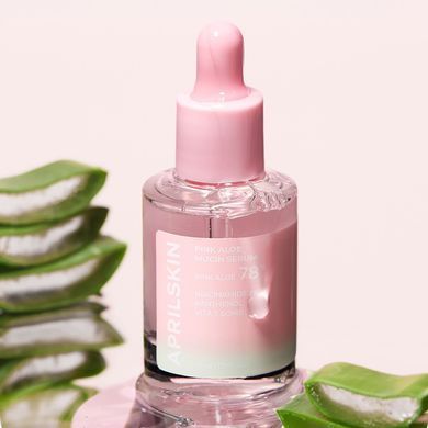 Заспокійлива сироватка для обличчя з алое Aprilskin Pink Aloe Mucin Serum 30ml
