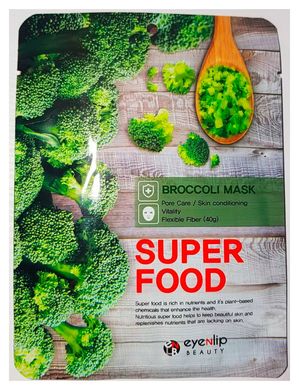 Маска тканинна живильна з екстрактом брокколі для обличчя Eyenlip Super Food Broccoli Mask 23ml