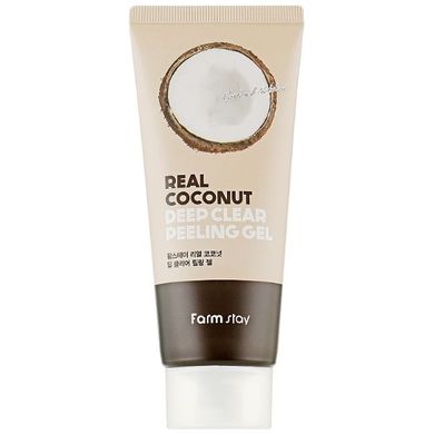 Пилинг-скатка увлажняющая с экстрактом кокоса FarmStay Real Coconut Deep Clear Peeling Gel, 100ml