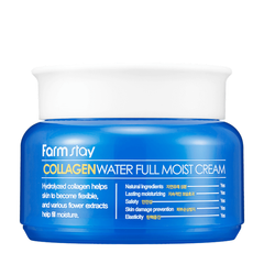 Крем колагеновий омолоджуючий для обличчя з квітковими екстрактами FarmStay Collagen Water Full Moist Cream 100g