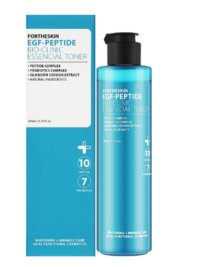 Омолаживающий пептидный тонер с эффектом лифтинга Fortheskin EGF-Peptide Bio Clinic Essencial Toner