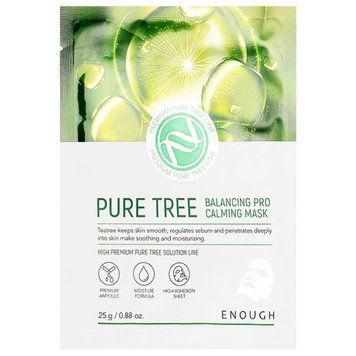 Тканинна маска з екстрактом чайного дерева Enough Pure Tree Balancing Pro Calming Mask 25g