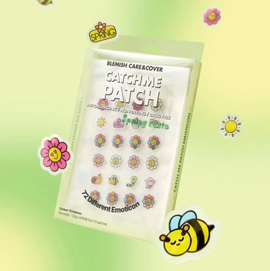 Декоративные патчи от прыщей Catch Me Patch Emoticon Spring Festa, 72 шт.