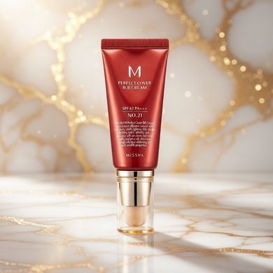 ВВ Крем Матирующий С Идеальным Покрытием Missha M Perfect Cover BB Cream SPF42 PA+++ (50ml, 21 оттенок - светлый беж)