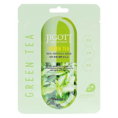 Ампульна маска із зеленим чаєм JIGOTT GREEN TEA REAL AMPOULE MASK 27ml