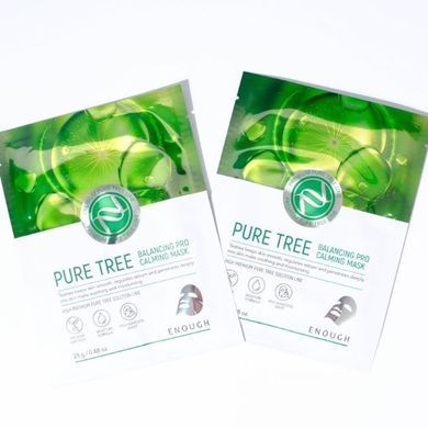Тканевая маска с экстрактом чайного дерева Enough Pure Tree Balancing Pro Calming Mask 25g