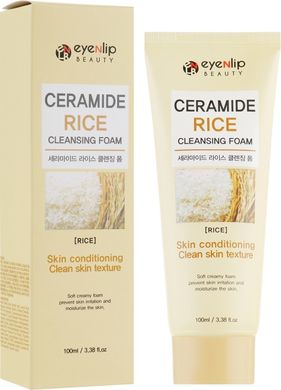 Пенка для умывания с керамидами и экстрактом риса для лица Eyenlip Ceramide Rice Cleansing Foam 100ml