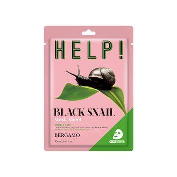 Маска для лица с экстрактом черной улитки BERGAMO HELP MASK PACK BLACK SNAIL 25ml