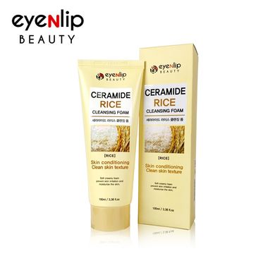 Пінка для вмивання з керамідами та екстрактом рису для обличчя Eyenlip Ceramide Rice Cleansing Foam 100ml