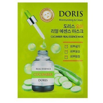 Ампульная маска с экстрактом огурца DORIS CUCUMBER REAL ESSENCE MASK 25ml