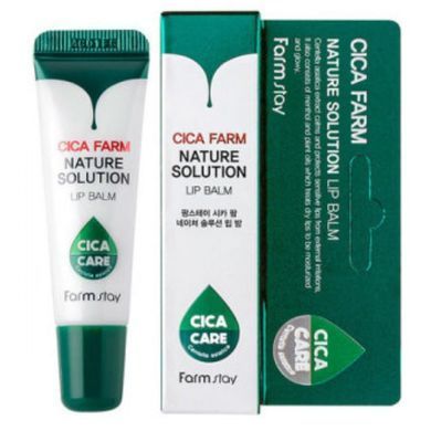 Відновлюючий бальзам для губ з центелою FarmStay Cica Farm Nature Solution Lip Balm 10g