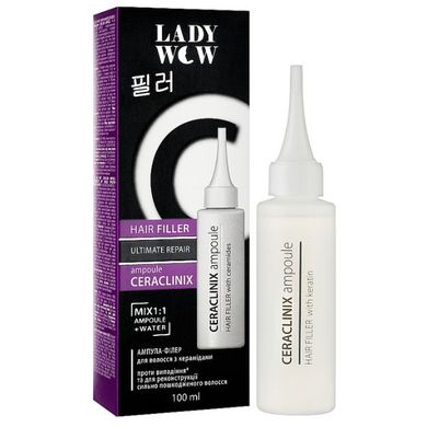 Ампула-філер для волосся з керамідами Lady Wow Hair Filler Ceraclinix Ampoule 100ml