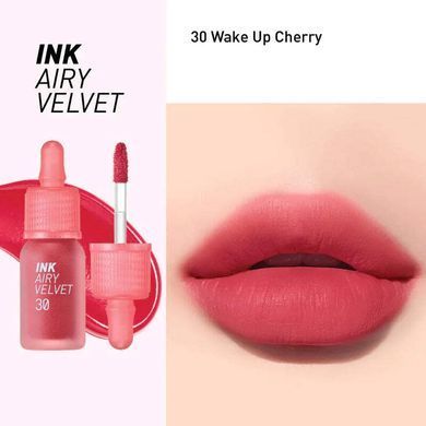 Матовий стійкий тінт для губ PERIPERA INK AIRY VELVET 030 WAKE UP CHERRY