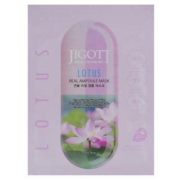 Увлажняющая маска ампульная для лица с экстрактом лотоса JIGOTT LOTUS REAL AMPOULE MASK 27ml