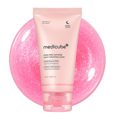 Нічна маска-плівка з PDRN та кофеїном Medicube Pdrn Pink Caffeine Night Wrapping Mask 75 мл
