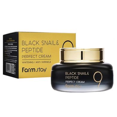 Крем антивіковий з екстрактом чорного равлика та пептидами FarmStay Black Snail Peptide 9 Perfect Cream 55ml