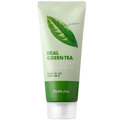 Пилинг-скатка осветляющая с экстрактом зеленого чая FarmStay Real Green Tea Deep Clear Peeling Gel 100ml