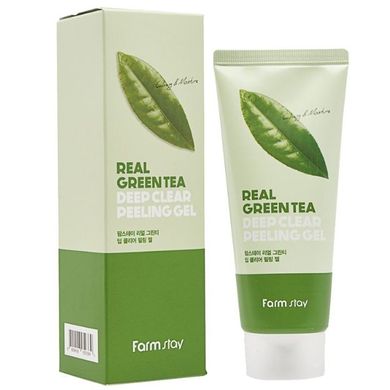 Пілінг-скатка з екстрактом зеленого чаю FarmStay Real Green Tea Deep Clear Peeling Gel 100ml