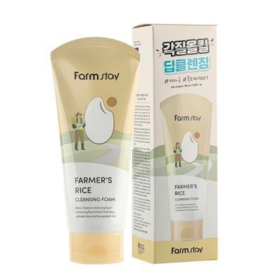 Пінка для вмивання з рисом Farmstay Farmers Rice Cleansing Foam 180 мл