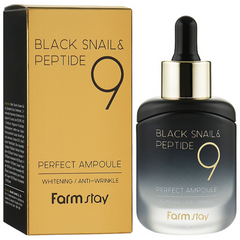 Сироватка антивікова FarmStay Black Snail Peptide 9 Perfect Ampoule 35ml