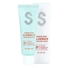 Сонцезахисний крем для обличчя Be The Skin SEBUM ZERO ALOERICE VEGAN SUN CREAM SPF 50, PA, 50ml