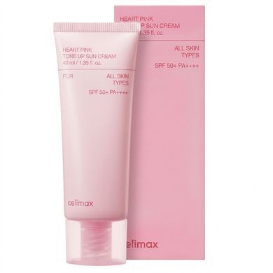 Крем сонцезахисний для сяяння шкіри Celimax Heart Pink Tone Up Sun Cream, 40мл
