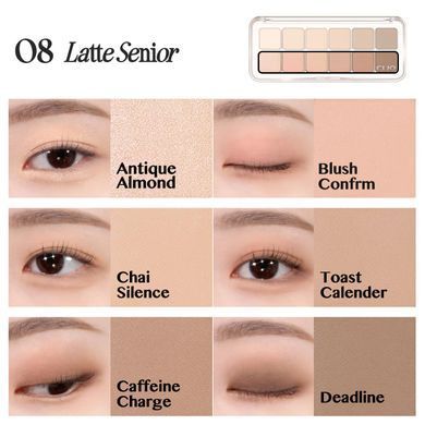 Палетка тіней CLIO PRO EYE PALETTE AIR 08 LATTE SENIOR