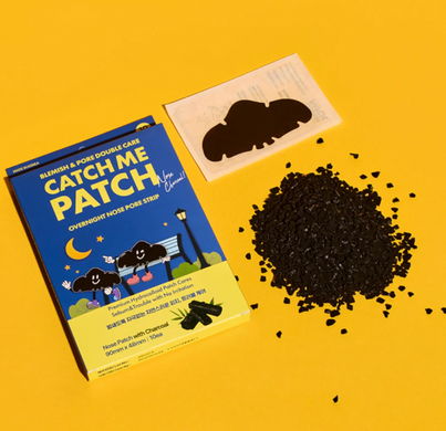 Нічні вугільні смужки для носа Catch Me Patch Overnight Nose Pore Strip Charcoal, 10 шт.
