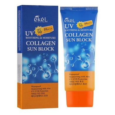 Солнцезащитный увлажняющий крем с коллагеном Ekel Soothing Moisture Collagen Sun Block 70ml